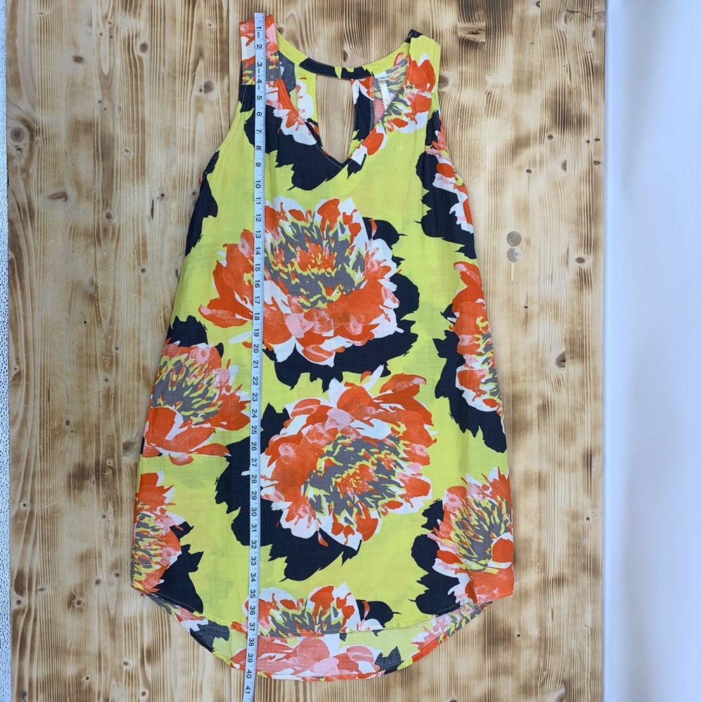 Uncle Frank Vibrant Bold Floral Sleeveless Shift Dress Sz M - Picture 13 of 14